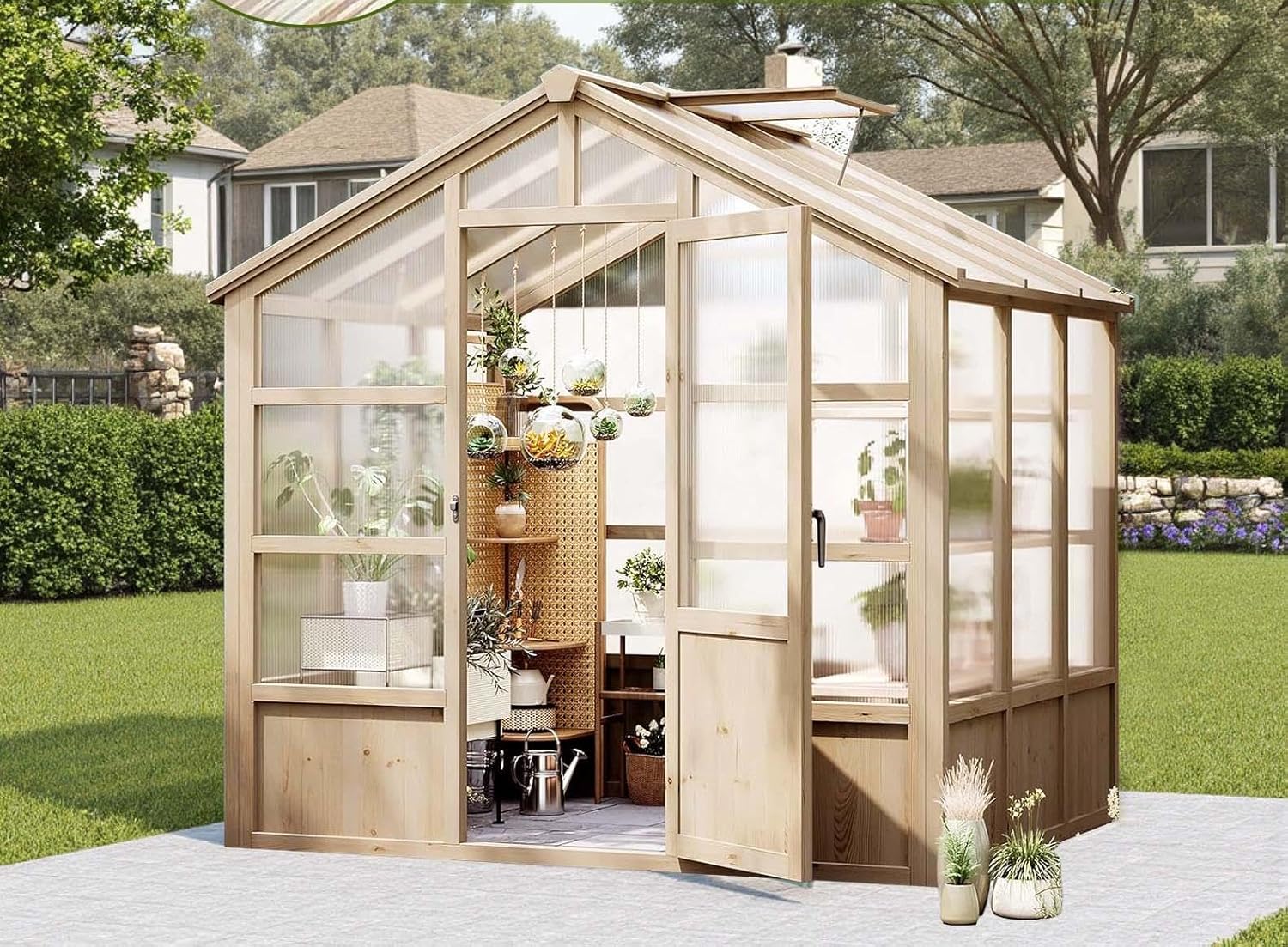 buy wooden polycarbonate greenhouse,wooden greenhouse worth buying,best wooden greenhouse for backyard,wooden polycarbonate greenhouse pros cons,ChicCoutured greenhouse honest,should I buy a wooden greenhouse - detailed features and technical specifications