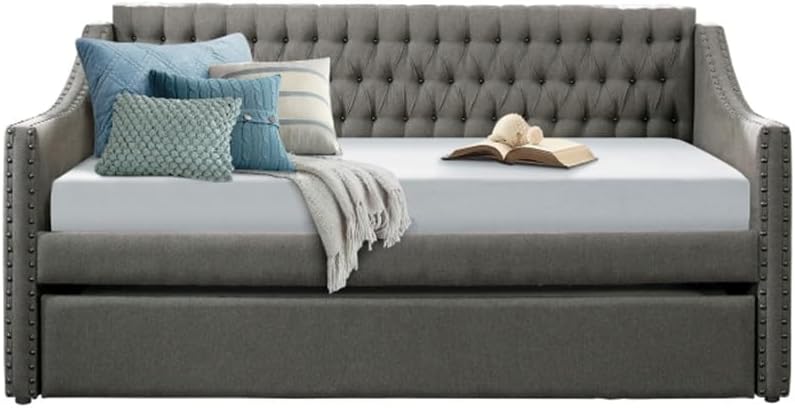dark gray fabric sofa bed,sofa bed worth buying,best trundle daybed,sofa bed pros cons,trundle daybed vs alternatives,should I buy a sofa bed - detailed features and technical specifications
