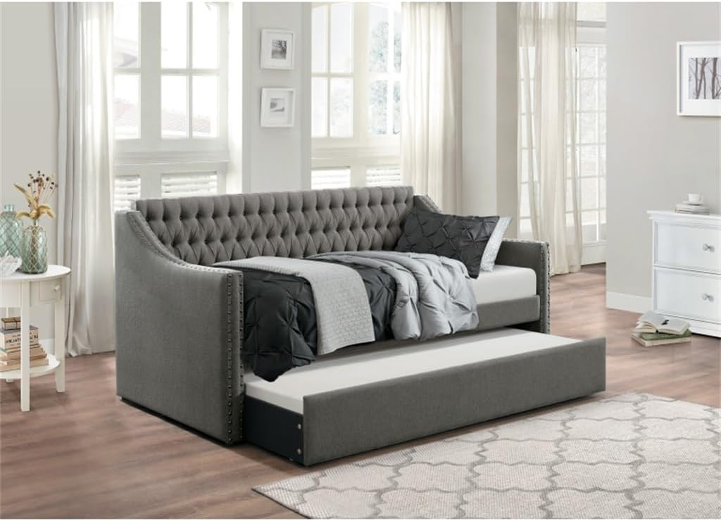 dark gray fabric sofa bed,sofa bed worth buying,best trundle daybed,sofa bed pros cons,trundle daybed vs alternatives,should I buy a sofa bed unboxing and complete package contents