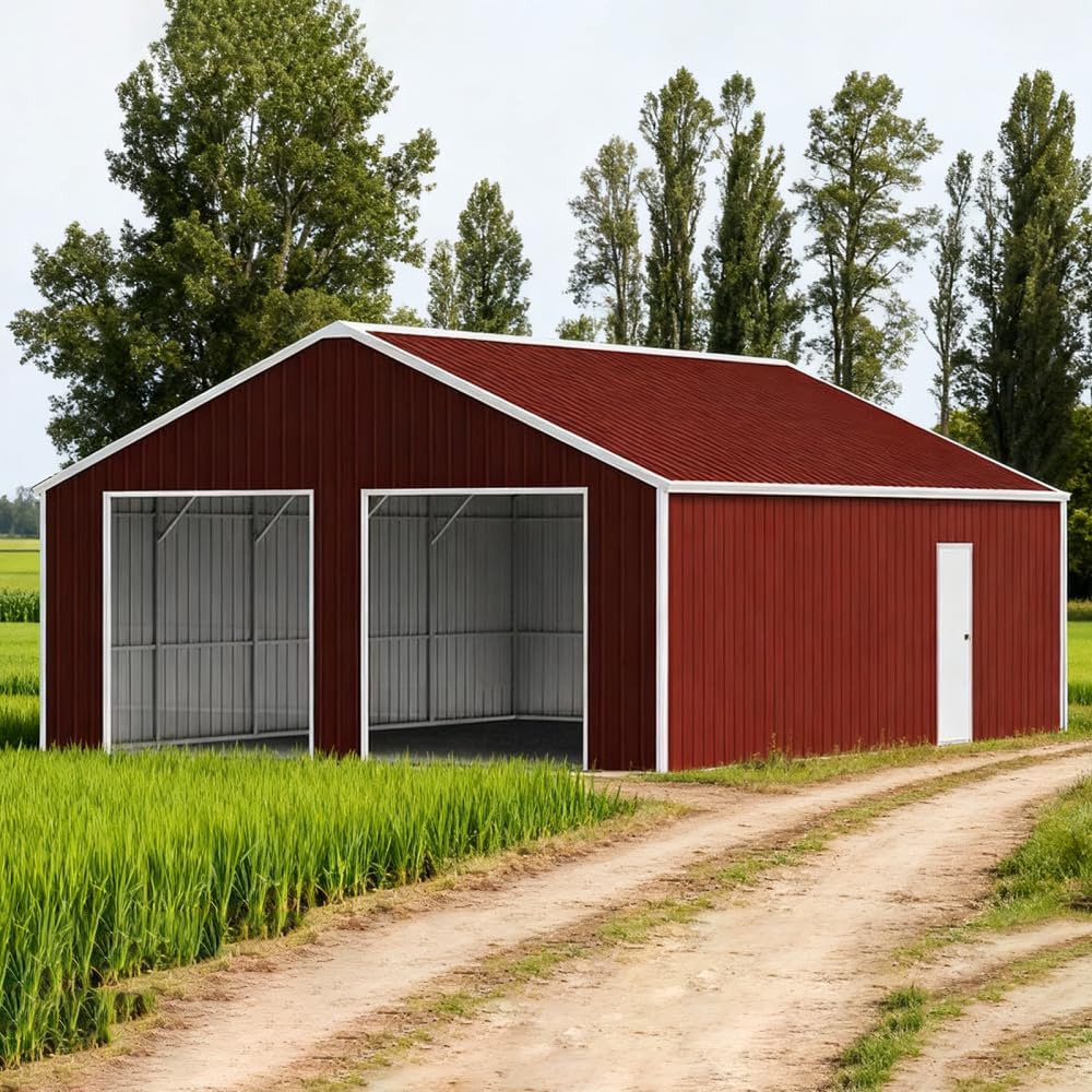 double garage steel barn shed worth buying,should I buy a steel barn shed,double garage metal shed pros cons,heavy duty steel barn shed alternatives,best double garage metal storage,steel barn shed worth the investment unboxing and complete package contents