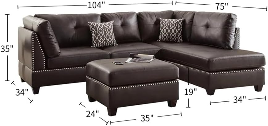 Step-by-step guide for faux leather reversible sectional sofa,faux leather sectional worth buying,reversible sectional sofa pros cons,best modular sectional sofa,YMGSCC sectional honest,should I buy a reversible sectional - complete tutorial