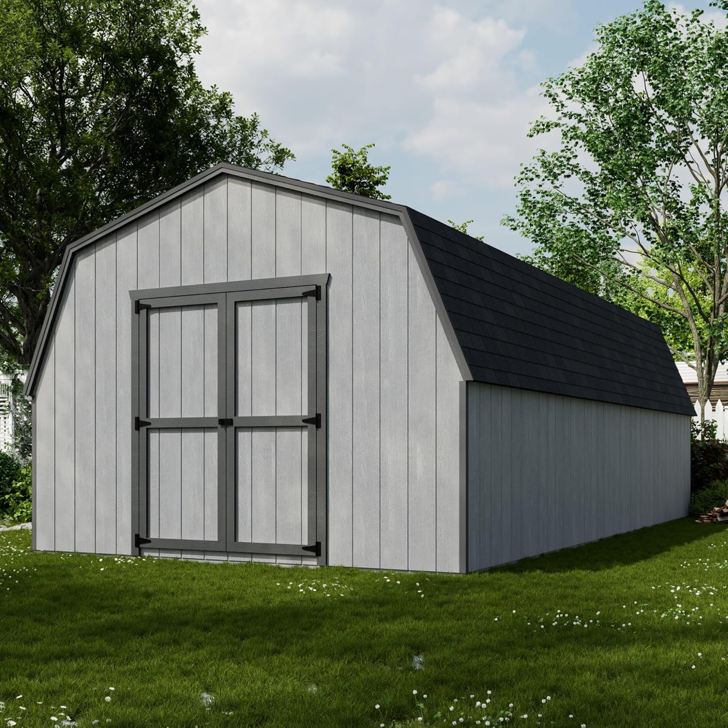 gambrel barn shed,wood storage shed with floor,gambrel barn pros cons,little cottage co gambrel barn,outdoor storage shed kit,best wood storage shed unboxing and complete package contents