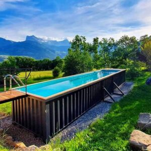 Image 1 of heated fiberglass container pool worth it