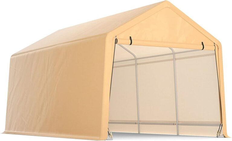 Image 1 of heavy duty carport canopy 9x17