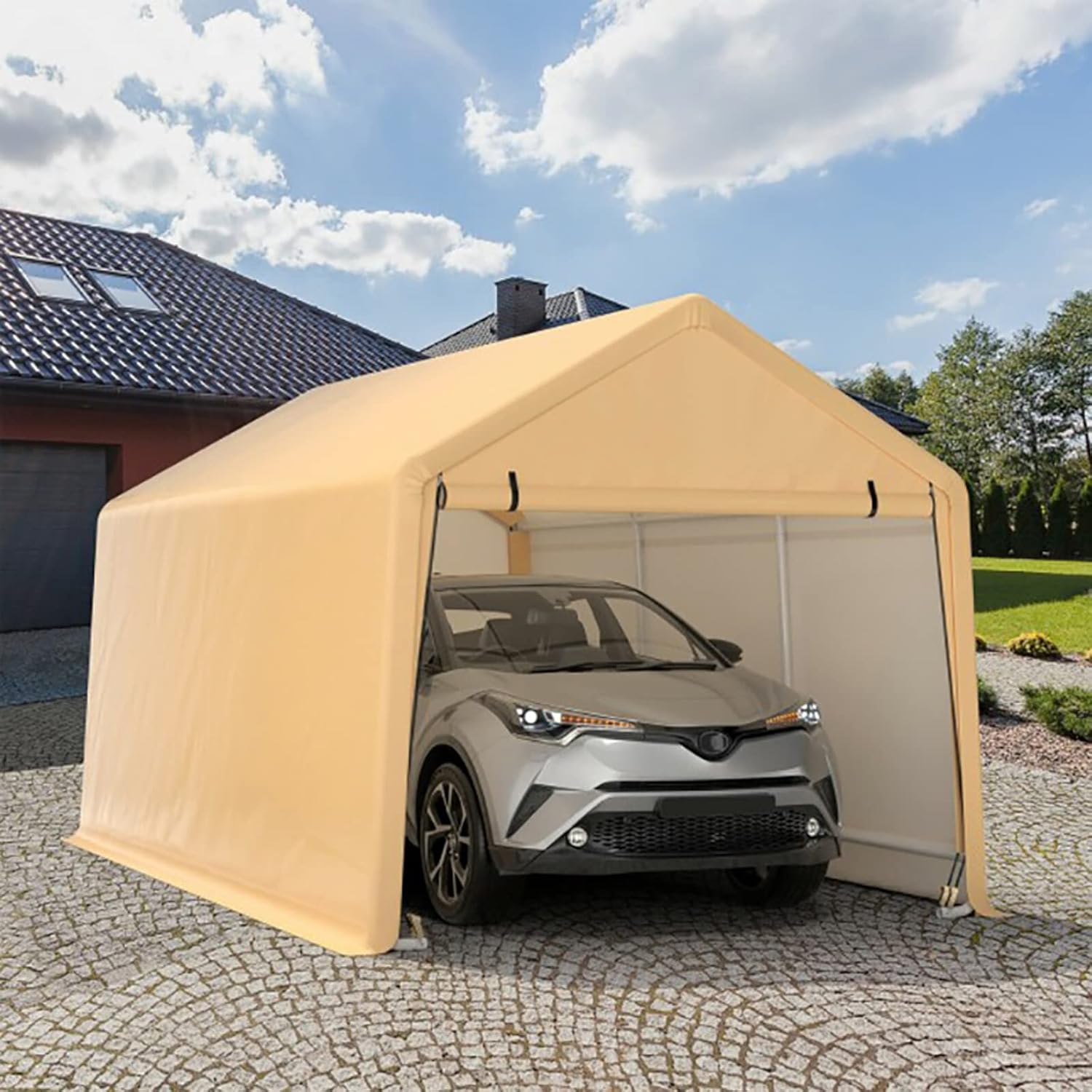 heavy duty carport canopy 9x17,should I buy a heavy duty carport canopy,heavy duty carport vs regular canopy,9x17 carport canopy pros cons,heavy duty canopy for cars worth buying,best heavy duty carport canopy for garden unboxing and complete package contents