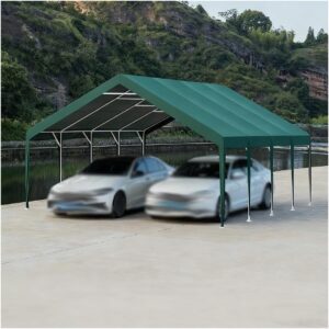 Image 1 of heavy duty carport with metal frame