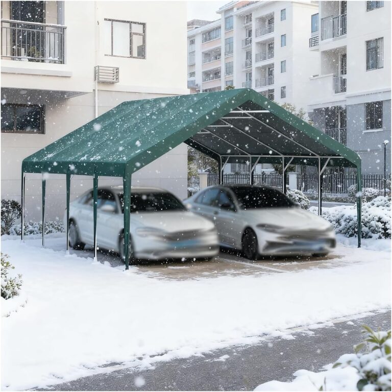 Image 1 of heavy duty carport with reinforced frame