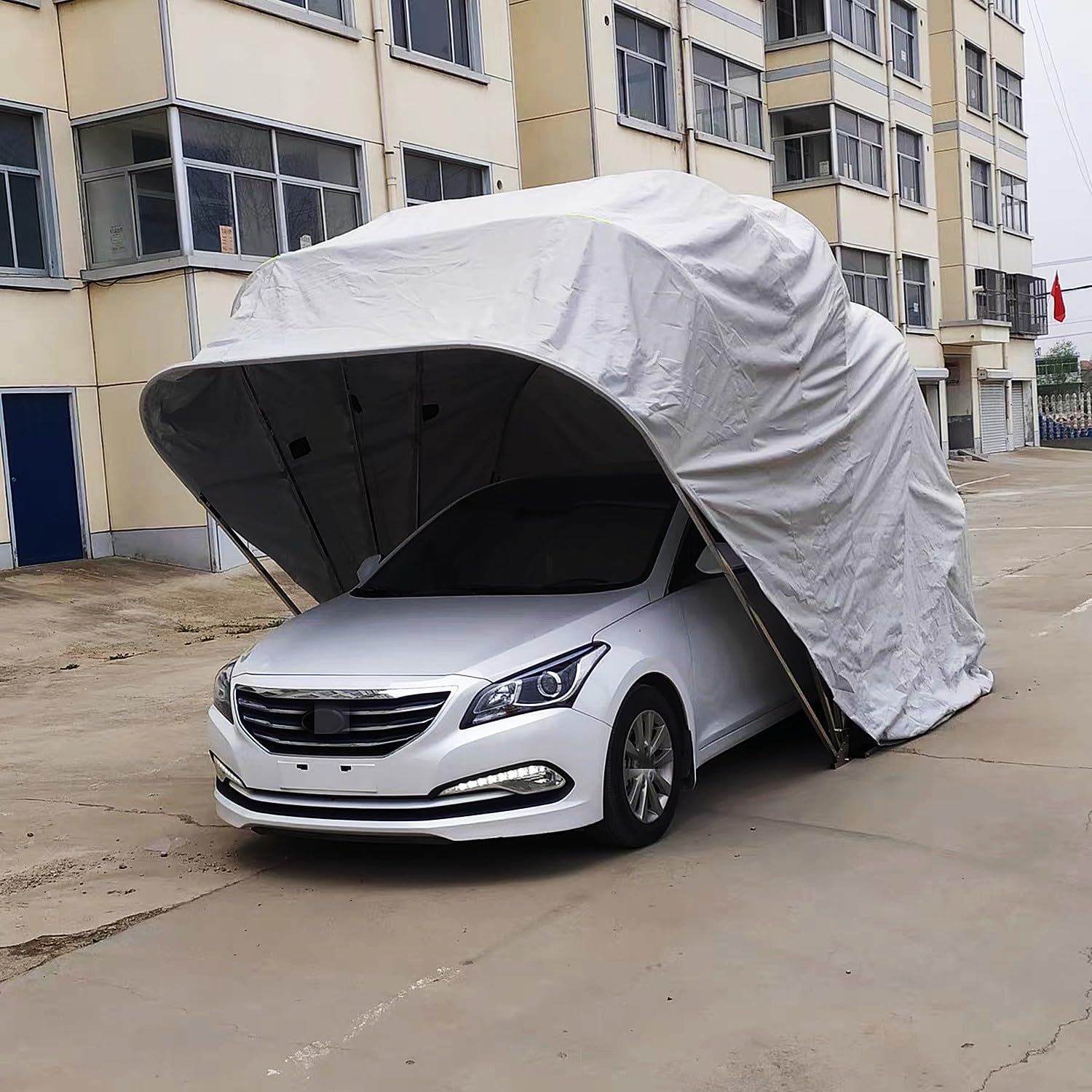 heavy duty folding carport,should I buy a folding carport,heavy duty carport pros cons,best portable car shelter,semi automatic carport worth buying,folding carport vs alternatives - detailed features and technical specifications
