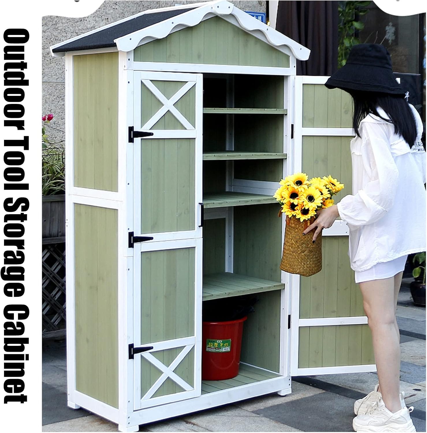 large outdoor storage shed with potting bench,should I buy an outdoor storage shed with potting bench,best garden storage cabinet for backyard,outdoor storage shed with potting bench pros cons,fir wood garden storage cabinet worth buying,large storage cabinet for gardening tools unboxing and complete package contents