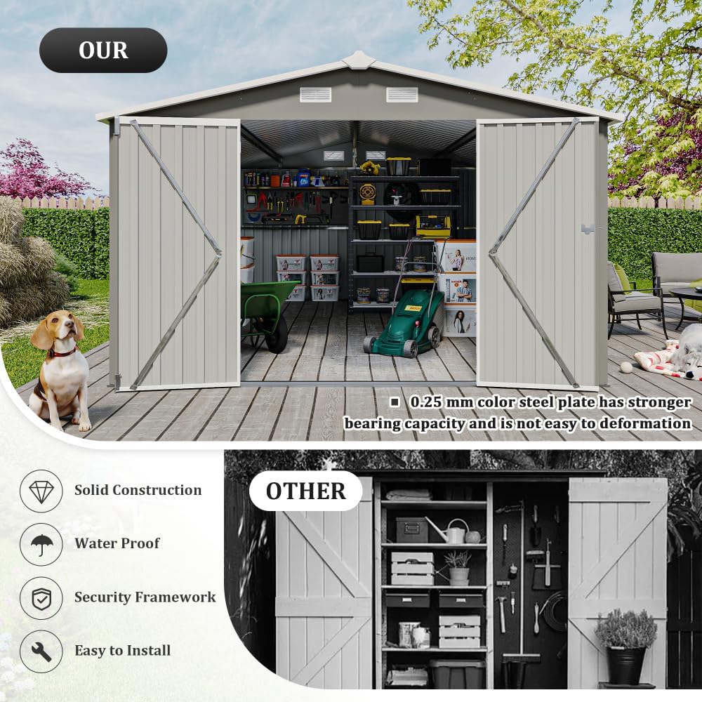 metal outdoor storage shed worth it,should I buy a metal storage shed,metal shed pros and cons,best metal outdoor shed,CallMeGo shed honest opinion,metal shed vs plastic shed performance testing and real-world results