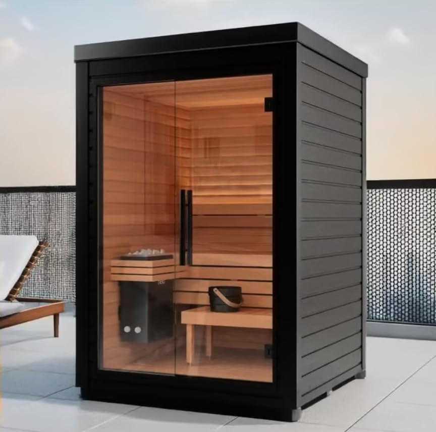 modern cabin sauna kit worth buying,should I buy a modern cabin sauna,modern cabin sauna pros cons,best outdoor cabin sauna kit,glass front sauna worth it,modern sauna vs traditional sauna - detailed features and technical specifications