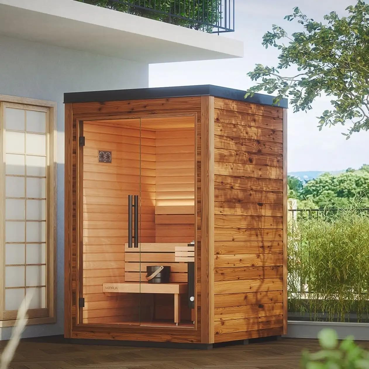 modern cabin sauna kit worth buying,should I buy a modern cabin sauna,modern cabin sauna pros cons,best outdoor cabin sauna kit,glass front sauna worth it,modern sauna vs traditional sauna unboxing and complete package contents