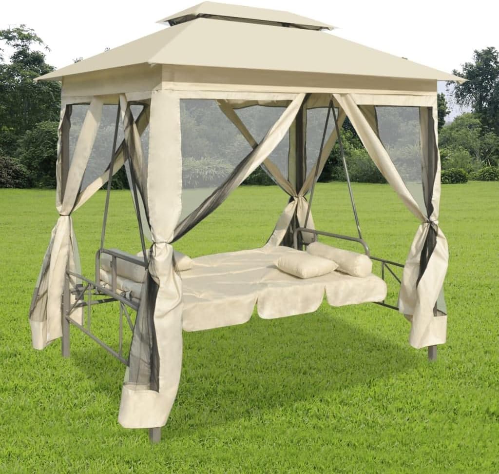 outdoor gazebo swing worth buying,should I buy a gazebo swing,gazebo swing pros and cons,best outdoor swing with canopy,gazebo swing vs hammock,outdoor swing bed honest opinion unboxing and complete package contents