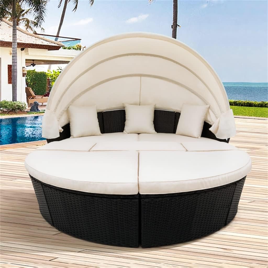rattan daybed sunbed worth it,should I buy a rattan daybed,rattan daybed pros cons,best outdoor sunbed furniture,rattan sunbed vs alternatives,rattan daybed honest opinion unboxing and complete package contents