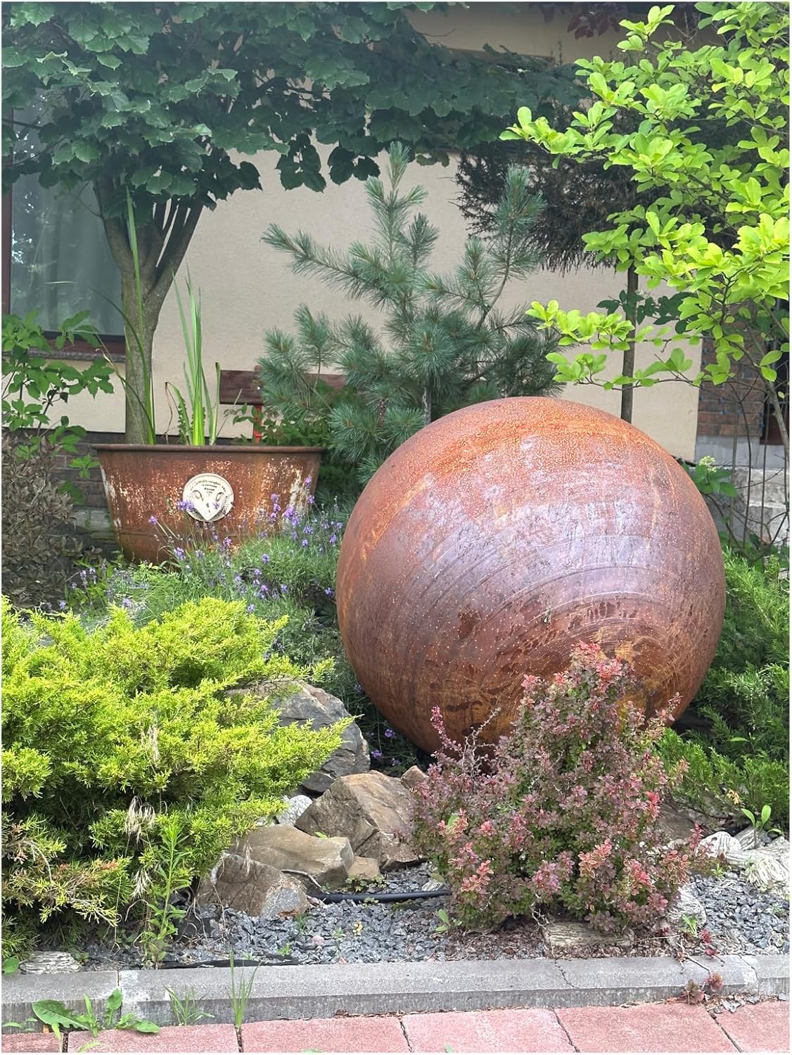 rusty metal garden sphere worth buying,should I buy a rusty garden sphere,large zen ball sculpture pros cons,rusty metal sphere vs concrete sphere,best outdoor garden sphere sculpture,rusty metal garden art honest opinion performance testing and real-world results