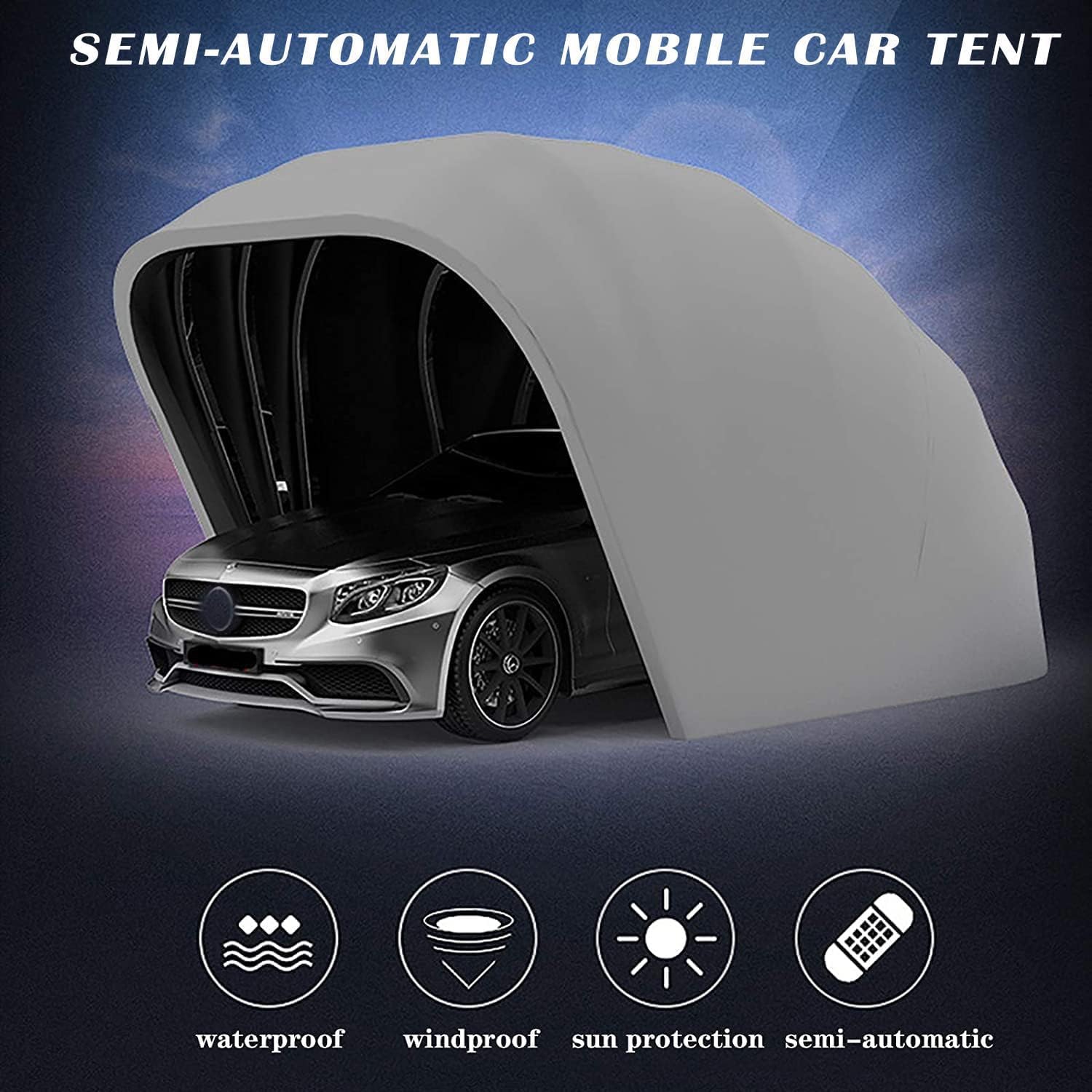 semi-automatic mobile carport,should I buy a mobile carport,semi-automatic carport pros cons,best portable car garage,mobile car port worth buying,outdoor car cover for small cars unboxing and complete package contents
