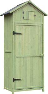Image 1 of tall wooden garden storage shed