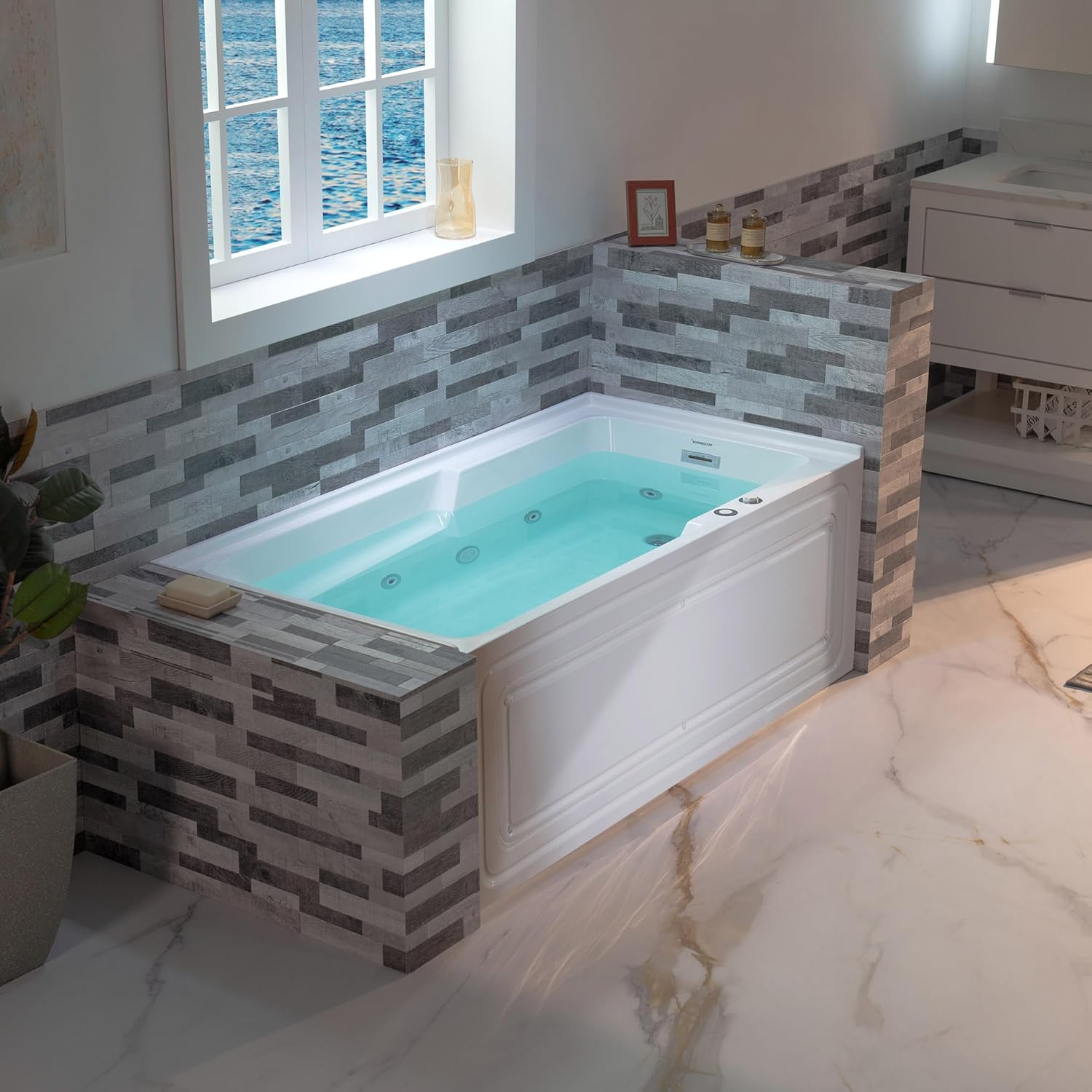 woodbridge whirlpool tub worth it,should I buy a woodbridge whirlpool tub,woodbridge whirlpool tub pros cons,woodbridge vs other whirlpool tubs,best alcove whirlpool tub,woodbridge heated jetted tub honest unboxing and complete package contents