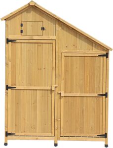 Image 1 of wooden outdoor storage shed cabinet