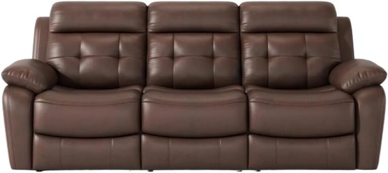 Image 1 of BERHUTJ leather reclining sofa review