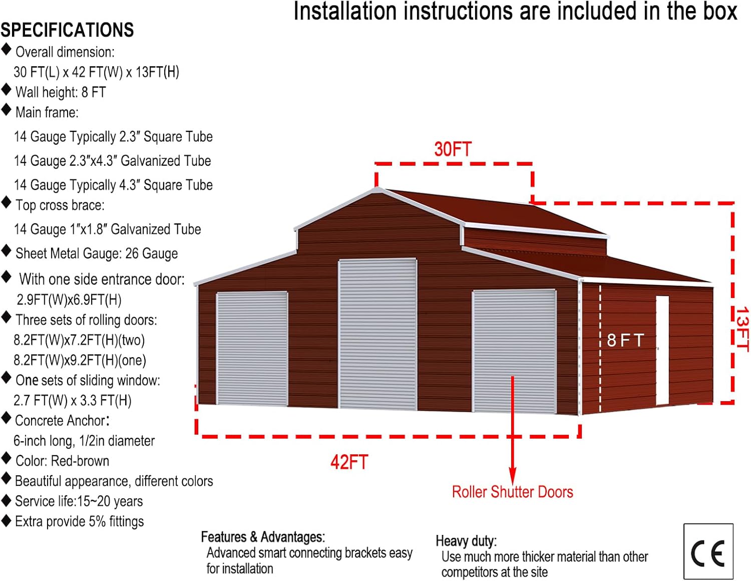 CTOSPOATO 42x30x13 shed review,42x30x13 shed review pros cons,CTOSPOATO shed review honest opinion,extra large metal shed review and rating,CTOSPOATO metal carport review verdict,1260 sq ft shed review worth buying review - unboxing and complete package contents