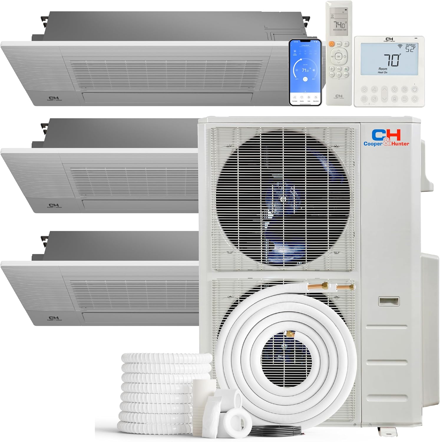 Cooper & Hunter 60,000 BTU 3-Zone ceiling cassette review,Cooper & Hunter 60,000 BTU ceiling cassette review and rating,is Cooper & Hunter 3-zone mini split worth buying,Cooper & Hunter ceiling cassette review pros cons,Cooper & Hunter 60,000 BTU mini split review honest opinion,Cooper & Hunter 3-zone mini split review verdict - detailed features review and technical specifications