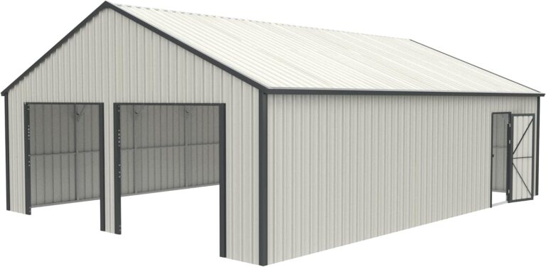 Image 1 of double door garage metal shed review