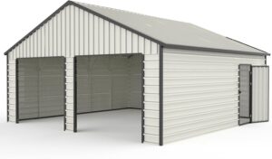 Image 1 of double garage metal shed review
