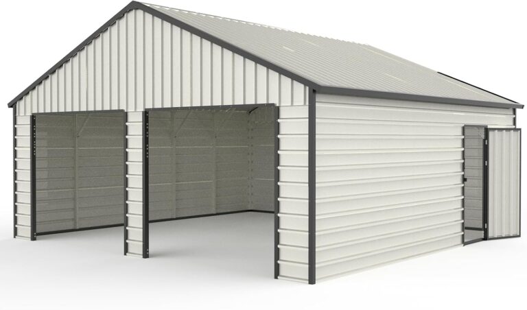 Image 1 of double garage metal shed review
