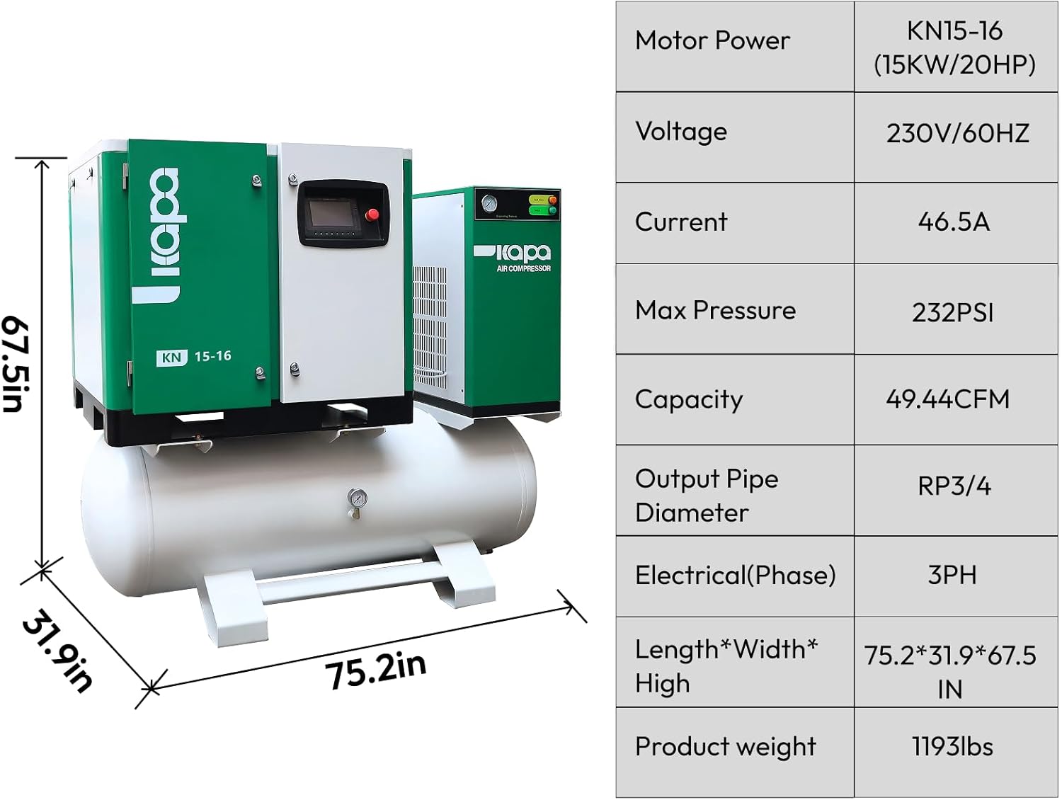 kapa 20hp 4in1 screw compressor review,kapa 20hp screw compressor review and rating,is kapa 4in1 air compressor worth buying,kapa 20hp rotary screw compressor review pros cons,kapa 4in1 compressor system review honest opinion,kapa 20hp air compressor review verdict review - unboxing and complete package contents